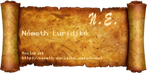 Németh Euridiké névjegykártya